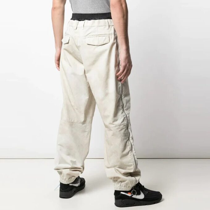 Off-White Men’ s Casual Long Pants/Trousers Loose Fit Beige