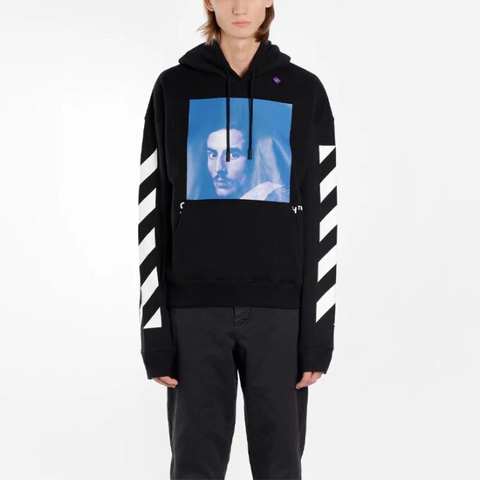 Off-White Men’ s Character Printing Long Sleeves Black