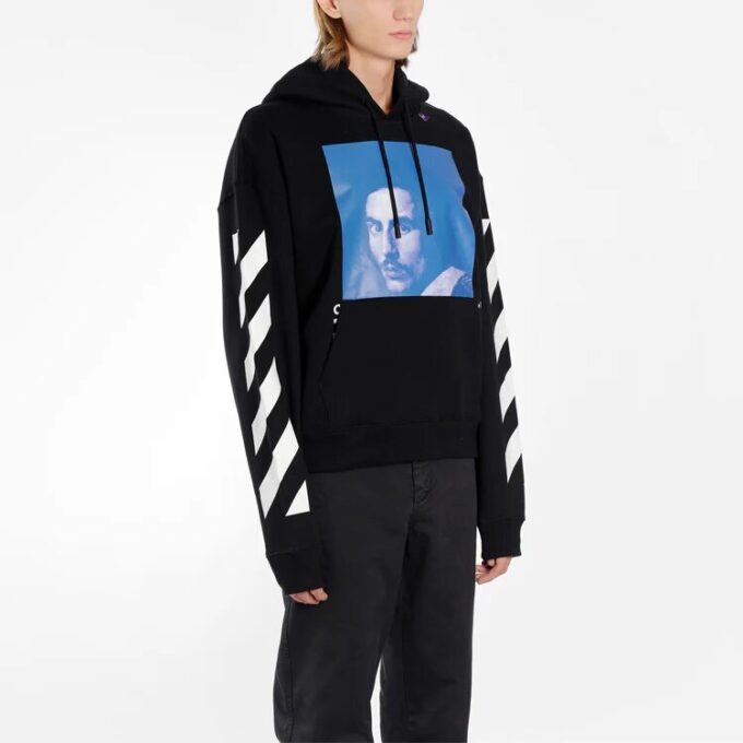 Off-White Men’ s Character Printing Long Sleeves Black