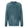 Off-White Men’ s Chest Pattern Logo Printing Long Sleeves Haze Blue