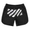 Off-White Men’ s CO VIRGIL ABLOH Rubber Strap Mesh Casual Shorts Black