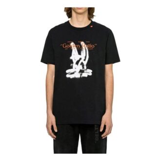 Off-White Men’ s Cotton Alphabet Printing Back Arrow Short Sleeve Black T-Shirt Off-White Men’ s Cotton Alphabet Printing Back Arrow Short Sleeve Black T-Shirt