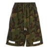 Off-White Men’ s Cotton Camouflage Shorts Military Green
