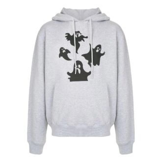 Off-White Men’ s Devil Printing Hooded Long Sleeves Gray Off-White Men’ s Devil Printing Hooded Long Sleeves Gray