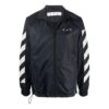 Off-White Men’ s Diagonal Stripes Jacket Loose Fit Black