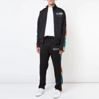 Off-White Men’ s Drawstring Waist Side Stripe Drawstring Casual Pants/Trousers Loose Fit Black Off-White Men’ s Drawstring Waist Side Stripe Drawstring Casual Pants/Trousers Loose Fit Black
