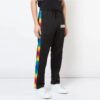 Off-White Men’ s Drawstring Waist Side Stripe Drawstring Casual Pants/Trousers Loose Fit Black