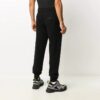 Off-White Men’ s Elastic Waistband Solid Color Casual Long Pants/Trousers Black