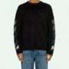 Off-White Men’ s Fleece Round Neck Knit Black