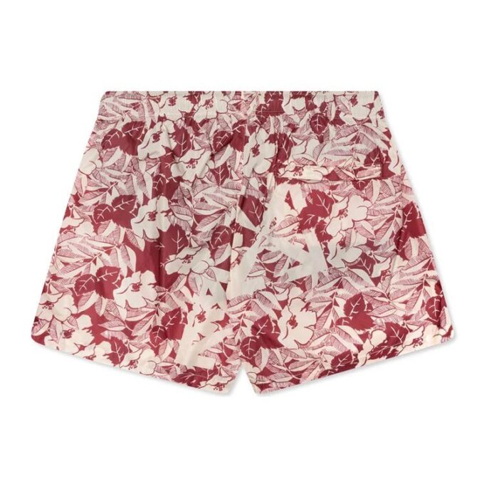 Off-White Men’ s Flowers Printing Red Shorts