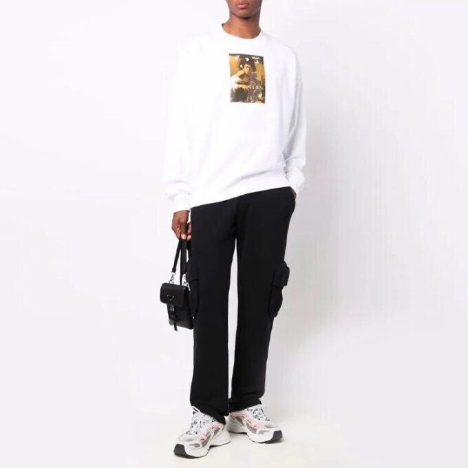 Off-White Men’ s FW21 Arrow Cargo Casual Pants/Trousers Loose Fit Black