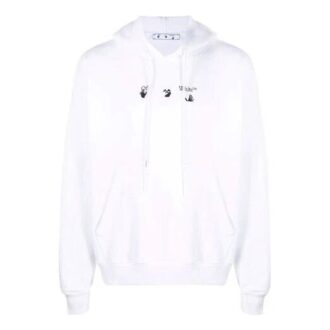Off-White Men’ s FW21 Arrow Pattern Hooded Long Sleeves Loose Fit White Off-White Men’ s FW21 Arrow Pattern Hooded Long Sleeves Loose Fit White