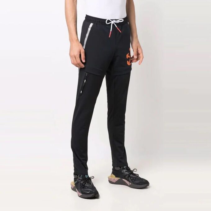 Off-White Men’ s FW21 Arrow Pattern Printing Sports Pants/Trousers/Joggers Slim Fit Black