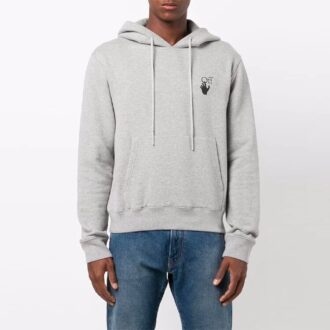 Off-White Men’ s FW21 Arrow Printing Logo Drawstring Loose Fit Gray Off-White Men’ s FW21 Arrow Printing Logo Drawstring Loose Fit Gray