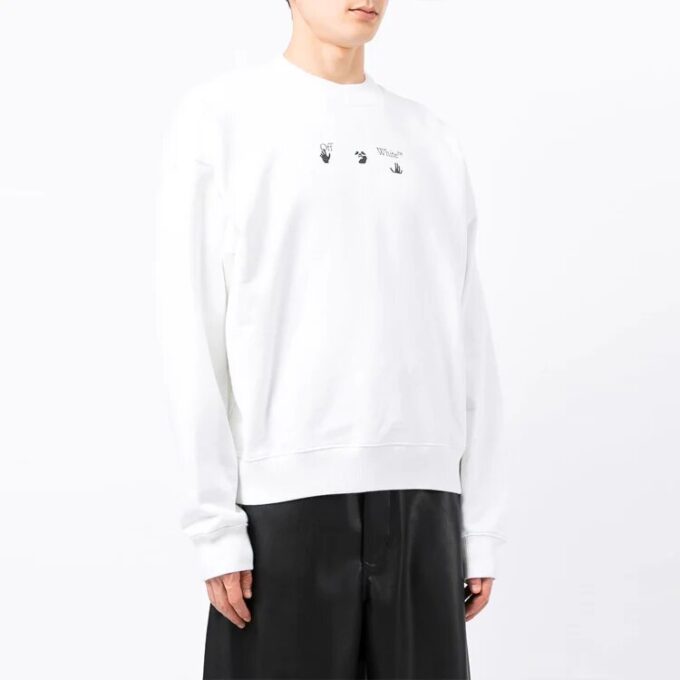 Off-White Men’ s FW21 Arrows Pattern Loose Fit White