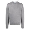 Off-White Men’ s FW21 Basic Round Neck Pullover Wool Sweater Gray