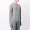 Off-White Men’ s FW21 Basic Round Neck Pullover Wool Sweater Gray