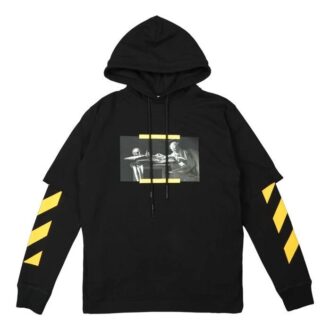 Off-White Men’ s FW21 Caravaggio Painting Pattern Loose Fit Black