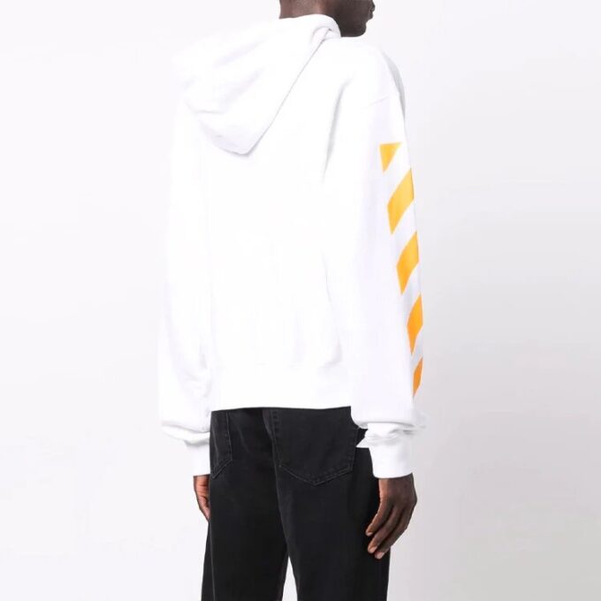 Off-White Men’ s FW21 Caravaggio Painting Printing Pullover Loose Fit White