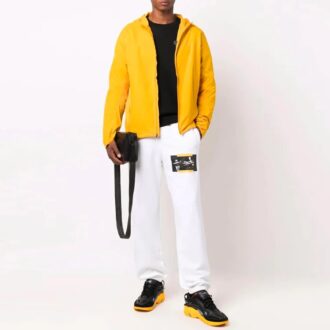Off-White Men’ s FW21 Caravaggio Painting Printing Sports Pants/Trousers/Joggers White
