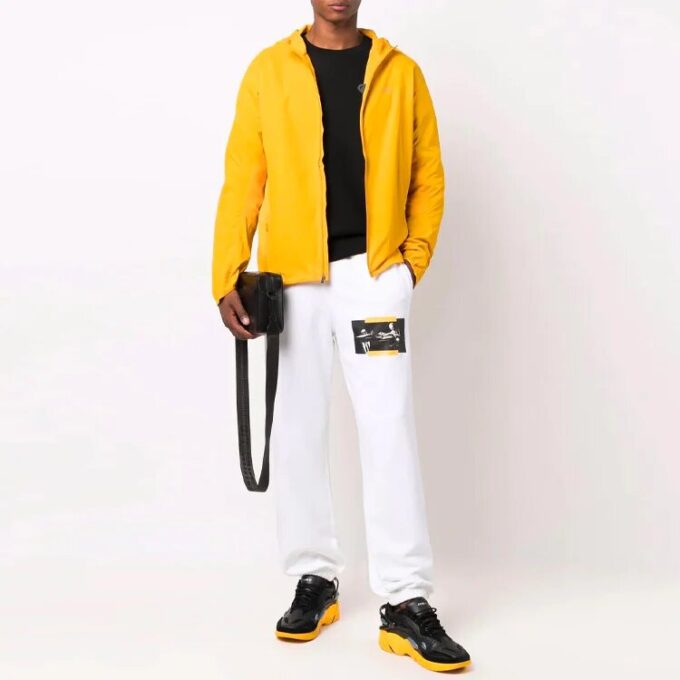 Off-White Men’ s FW21 Caravaggio Painting Printing Sports Pants/Trousers/Joggers White