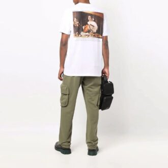 Off-White Men’ s FW21 Caravaggio Printing Short Sleeve White T-Shirt Off-White Men’ s FW21 Caravaggio Printing Short Sleeve White T-Shirt