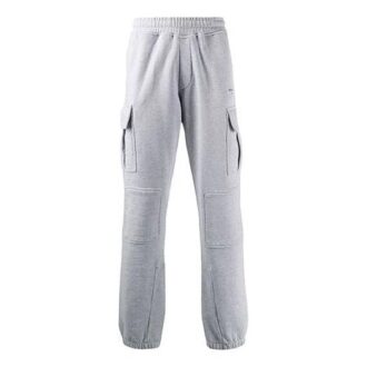 Off-White Men’ s FW21 Cargo Pocket Sports Pants/Trousers/Joggers Gray Off-White Men’ s FW21 Cargo Pocket Sports Pants/Trousers/Joggers Gray