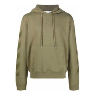 Off-White Men’ s FW21 Casual Hooded Printing Loose Fit Green Off-White Men’ s FW21 Casual Hooded Printing Loose Fit Green