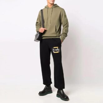 Off-White Men’ s FW21 Casual Hooded Printing Loose Fit Green Off-White Men’ s FW21 Casual Hooded Printing Loose Fit Green