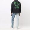 Off-White Men’ s FW21 Casual Washed Effect Denim Dark Grey Jacket