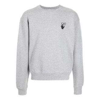 Off-White Men’ s FW21 Chest Logo Printing Back Arrow Pattern Long Sleeves Loose Fit Gray Off-White Men’ s FW21 Chest Logo Printing Back Arrow Pattern Long Sleeves Loose Fit Gray