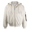 Off-White Men’ s FW21 Detachable Hooded Zipper Jacket Loose Fit Light Brown