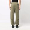 Off-White Men’ s FW21 Elastic Waistband Solid Color Sports Pants/Trousers/Joggers Loose Fit Green
