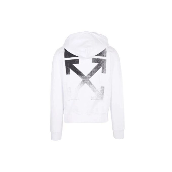 Off-White Men’ s FW21 Gradient Arrow Pattern Long Sleeves Loose Fit White