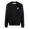 Off-White Men’ s FW21 Logo Arrow Pattern Zipper Loose Fit Black