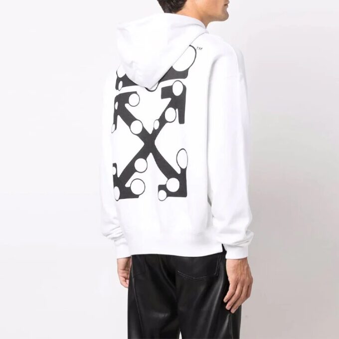 Off-White Men’ s FW21 Logo Pattern Drawstring Loose Fit White