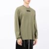 Off-White Men’ s FW21 Logo Printing Long Sleeves Loose Fit Green