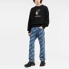 Off-White Men’ s FW21 Logo Printing Round Neck Long Sleeves Loose Fit Black