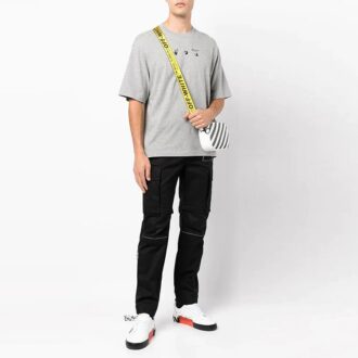Off-White Men’ s FW21 Logo Printing Short Sleeve Loose Fit Gray T-Shirt Off-White Men’ s FW21 Logo Printing Short Sleeve Loose Fit Gray T-Shirt