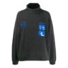 Off-White Men’ s FW21 Pattern High Collar Long Sleeves Loose Fit Black Gray