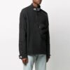 Off-White Men’ s FW21 Pocket Detail Half Zipper Fleece Pullover Loose Fit Black