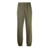 Off-White Men’ s FW21 Solid Color Bundle Feet Sports Pants/Trousers/Joggers Loose Fit Green