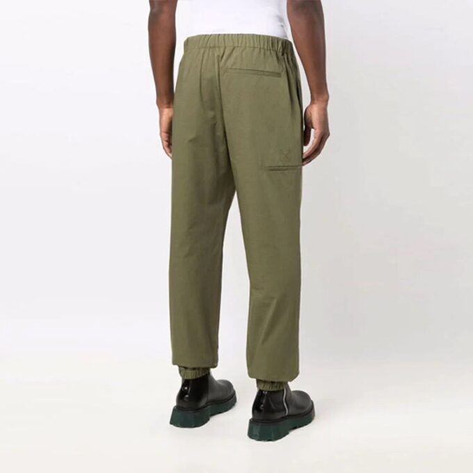 Off-White Men’ s FW21 Solid Color Bundle Feet Sports Pants/Trousers/Joggers Loose Fit Green