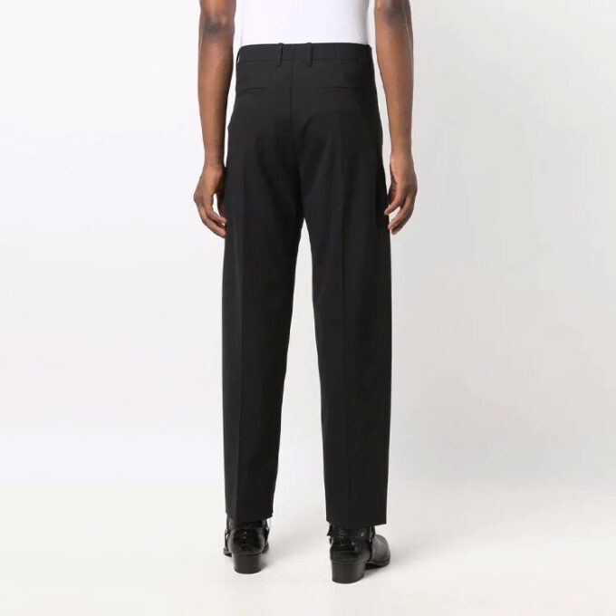 Off-White Men’ s FW21 Solid Color Casual Long Pants/Trousers Black