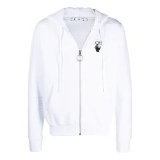 Off-White Men’ s FW21 Solid Color Zipper Jacket White Off-White Men’ s FW21 Solid Color Zipper Jacket White