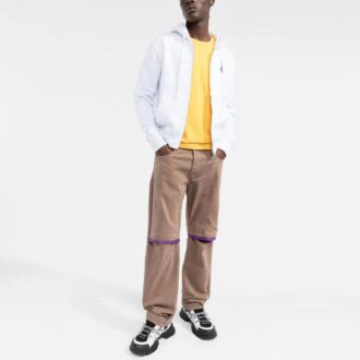 Off-White Men’ s FW21 Solid Color Zipper Jacket White Off-White Men’ s FW21 Solid Color Zipper Jacket White