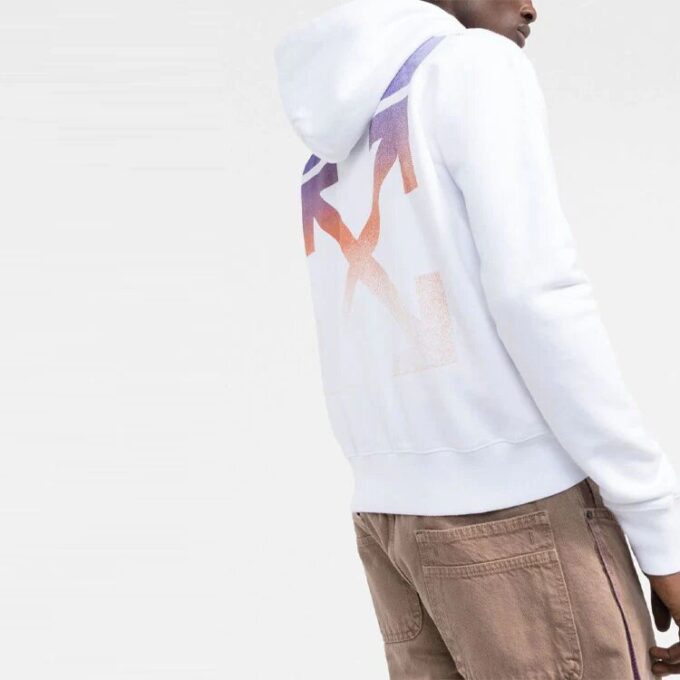 Off-White Men’ s FW21 Solid Color Zipper Jacket White