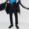 Off-White Men’ s FW21 Straight Lacing Sports Pants/Trousers/Joggers Slim Fit Black