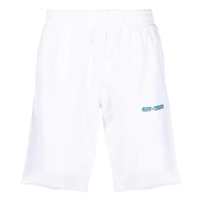 Off-White Men’ s FW22 Alphabet Logo Printing Casual Shorts Version White