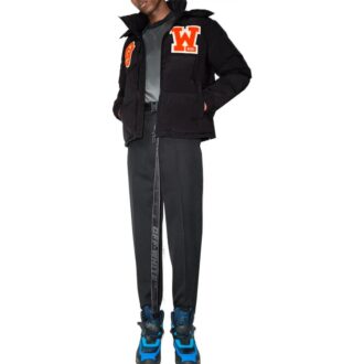 Off-White Men’ s FW22 Alphabet Zipper Hooded With Down Feather Jacket Black Off-White Men’ s FW22 Alphabet Zipper Hooded With Down Feather Jacket Black